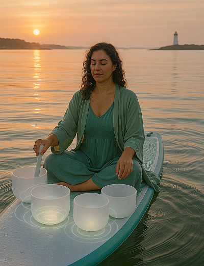 Sound Healing on a Stand Up Paddleboard
