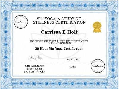 20- Hour Yin Yoga Certification
